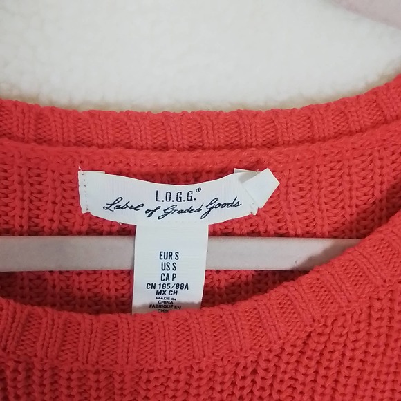 LOGG by H&M Loose Knit‎ Open Side Sweater Size Small in Red - Picture 11 of 13